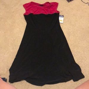 Black and pink dress